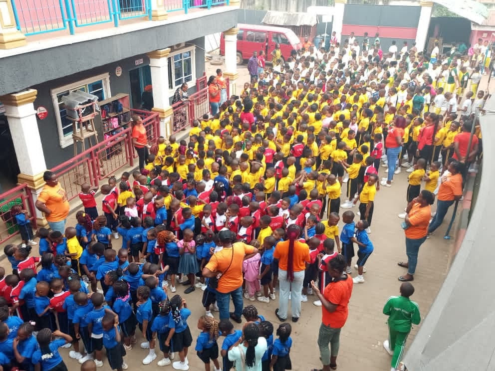 Students participating in school activities
